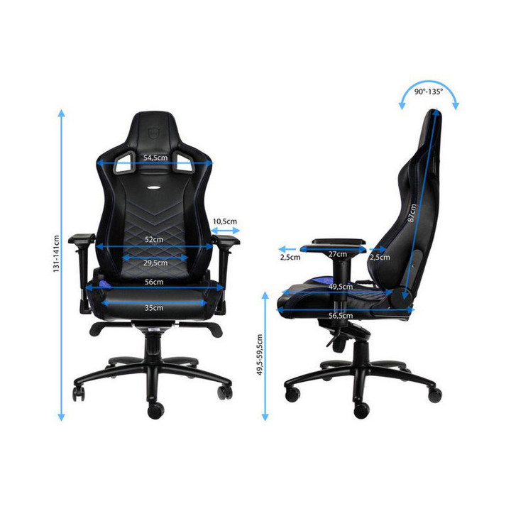 Noblechairs Epic (noir/bleu) Chaise gamer Noblechairs Maroc