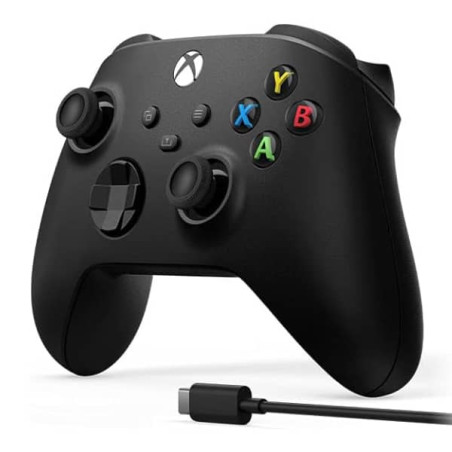 Xbox Manette sans fil Carbon Noir avec Câble USB-C pour PC, Xbox Se...