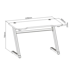 Z DESK BLACK/RED ZBR120 Bureau gamer SKILLCHAIRS Maroc