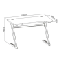 Z DESK BLACK/RED ZBR120