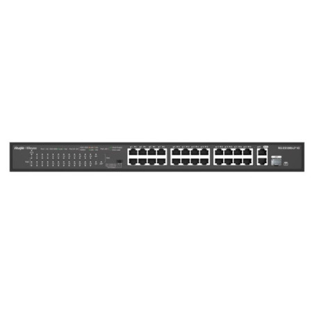 RUIJIE SWITCH 24P 10/100MBPS 2P-GB RACMOUNT POE RG -ES126S-LP/V2 Ré...