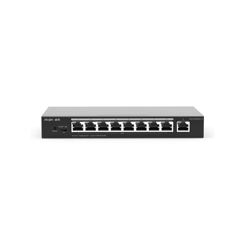 RUIJIE SWITCH 9P GIGABIT SMART 8 POE RG -ES209GC-P