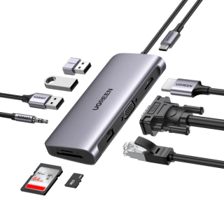 UGREEN 10 en 1 Hub USB C HDMI VGA Adaptateur Connectique UGREEN Maroc