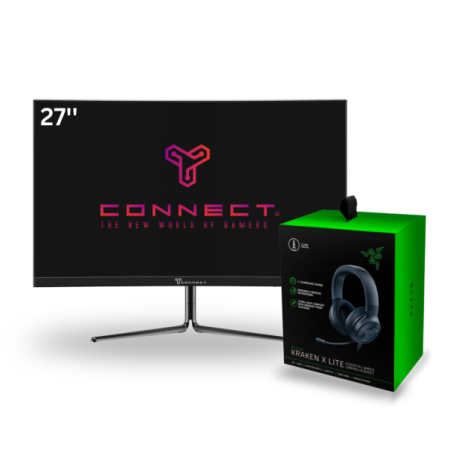 Connect 27C1G 27" 165Hz + Razer Kraken X Lite Moniteurs Connect Maroc