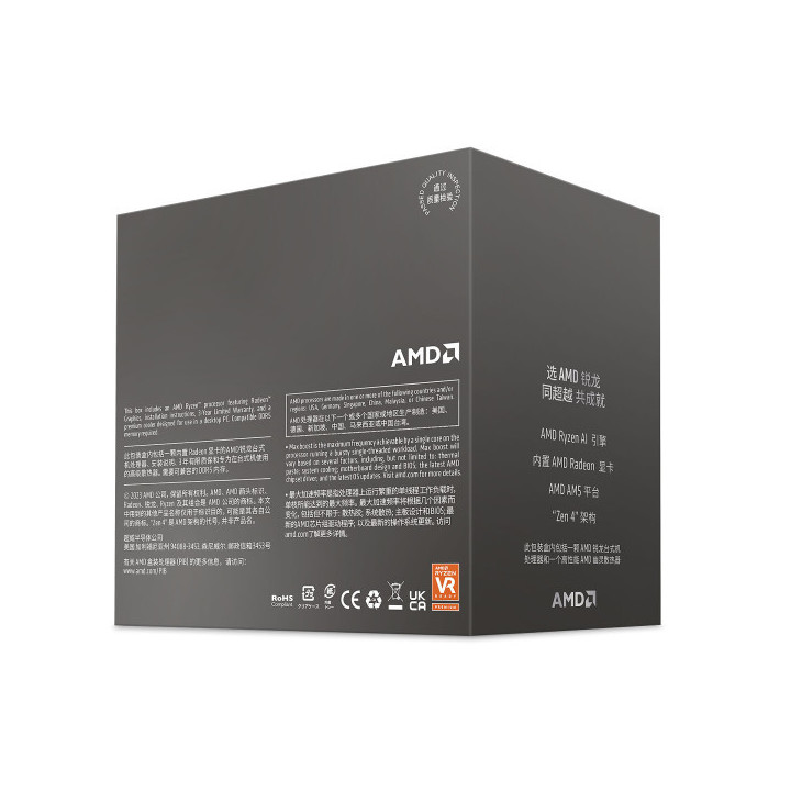 AMD Ryzen 5 8600G Wraith Stealth (4.3 GHz / 5.0 GHz) Processeurs AM...