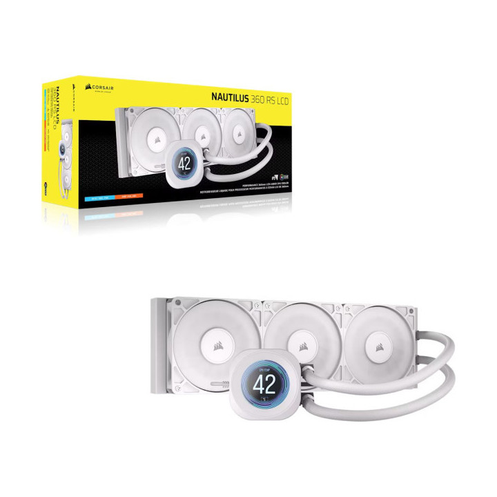 Corsair Nautilus 360 RS LCD (Blanc) Kits Watercooling Corsair Maroc