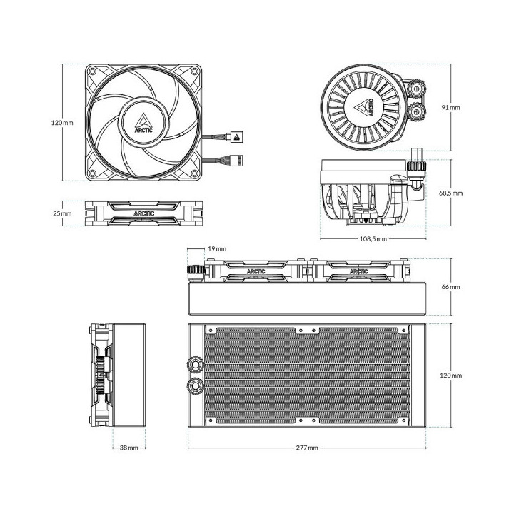 Arctic Liquid Freezer III Pro 240 (Black) Kits Watercooling Arctic ...