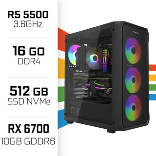 PC Gamer UltraPC Ryzen 5 5500/16Go/512Go SSD/RX6700 10Go AMD Ryzen ...