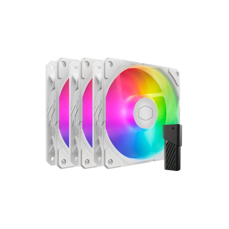 Cooler Master SickleFlow Edge 120 ARGB 3-Pack Fan Kit (White)