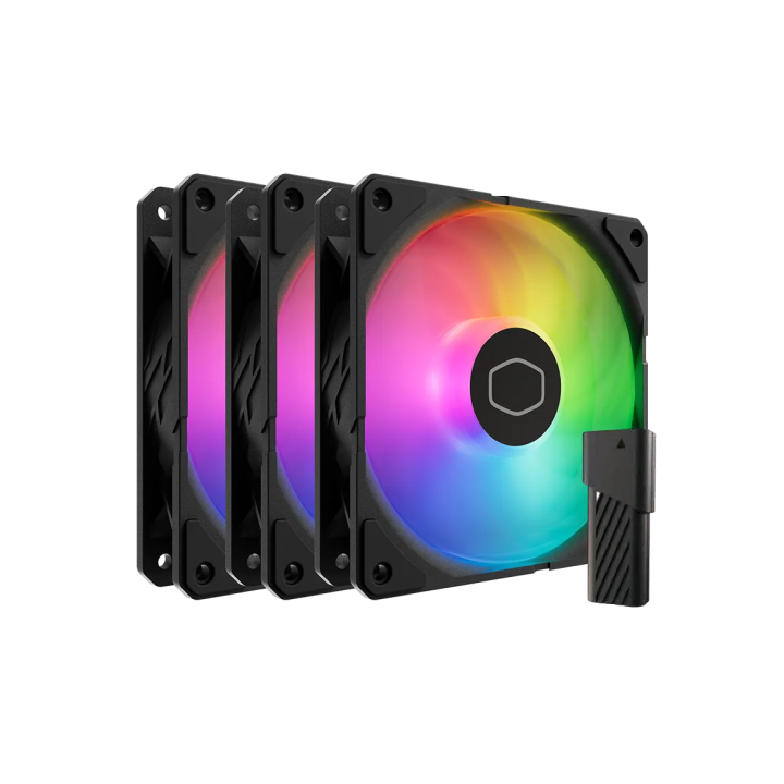 Cooler Master SickleFlow Edge 120 ARGB 3-Pack Fan Kit (Black) Venti...