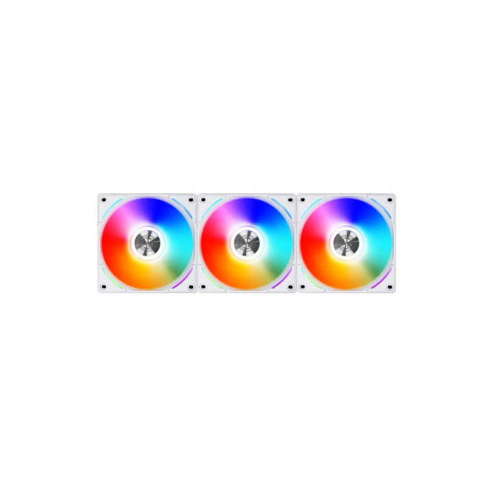 Lian Li Uni Fan AL120 RGB Triple Pack (White) + Controller Ventilat...