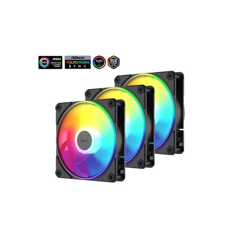 XTRMLAB XT120 ARGB (Triple Pack) + HUB