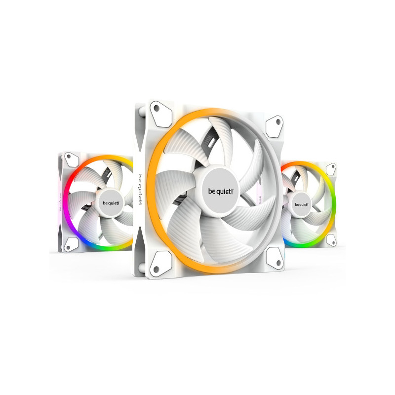 be quiet! Light Wings 140 mm PWM High Speed ARGB Triple Pack (blanc)