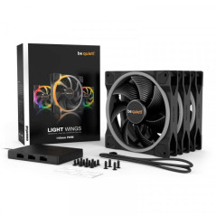 be quiet! Light Wings 140 mm PWM ARGB Triple Pack Refroidissement b...