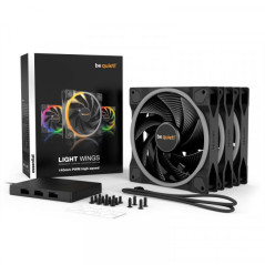 be quiet! Light Wings 140 mm PWM High Speed ARGB Triple Pack Refroi...