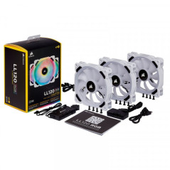 Corsair LL Series LL120 RGB Triple Pack Blanc Refroidissement Corsa...