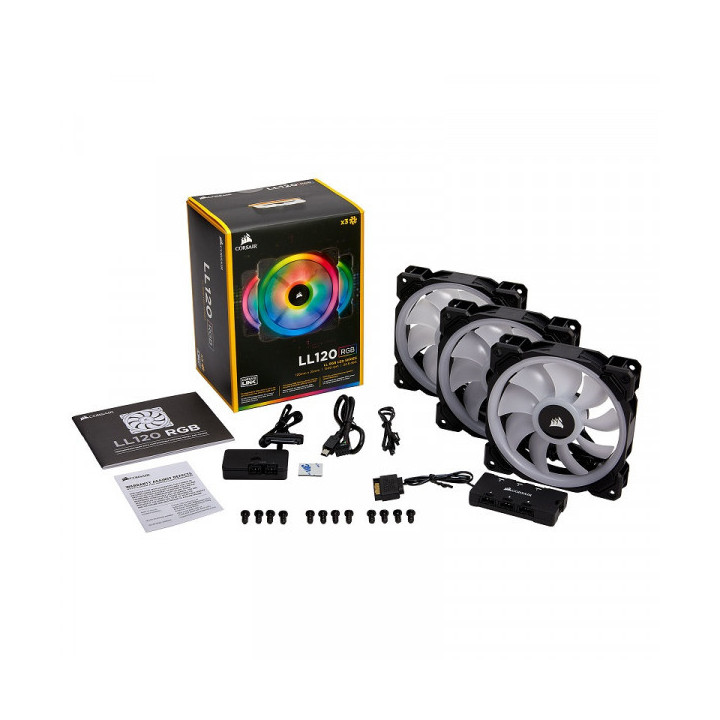 Corsair LL Series LL120 RGB Triple Pack Noir Refroidissement Corsai...