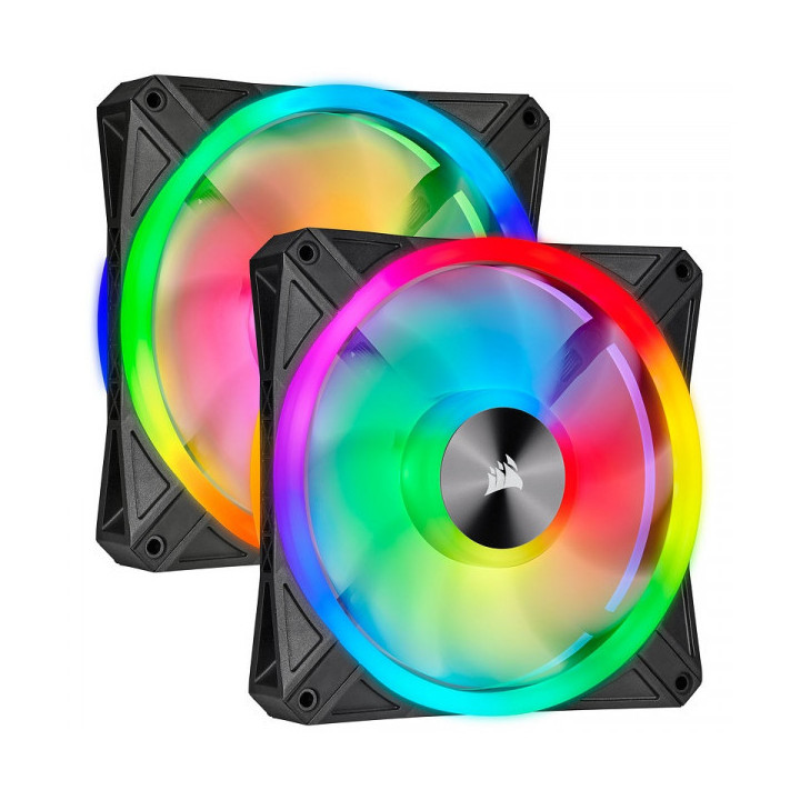 Corsair QL Series QL140 RGB (Par 2) Noir Refroidissement Corsair Maroc