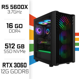 PC Gamer UltraPC Ryzen 5 5600X/16GB/512GB SSD/RTX3060 12GB AMD Ryze...