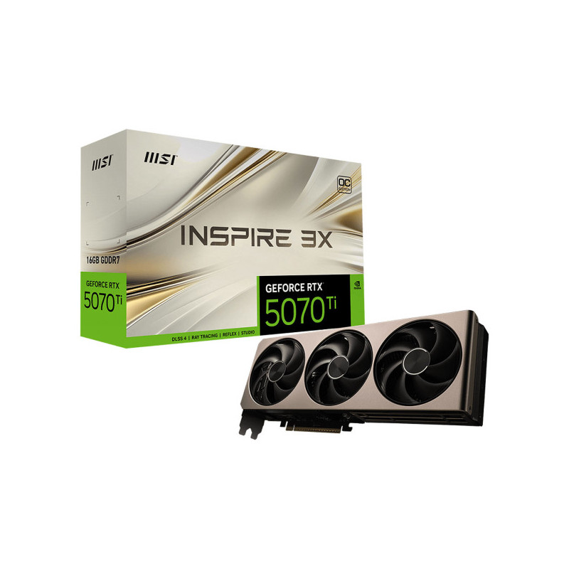 MSI GeForce RTX 5070 Ti 16G INSPIRE 3X OC 16Go GDDR7