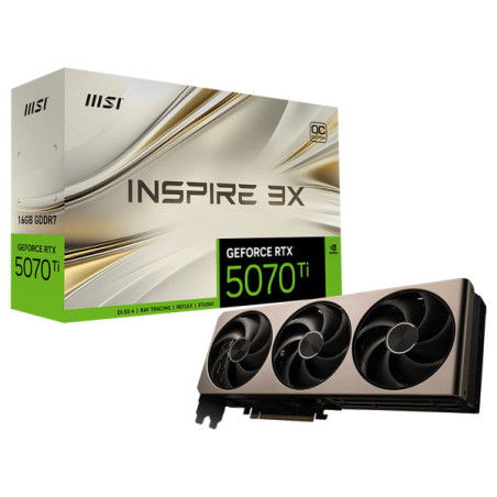 MSI GeForce RTX 5070 Ti 16G INSPIRE 3X OC 16Go GDDR7