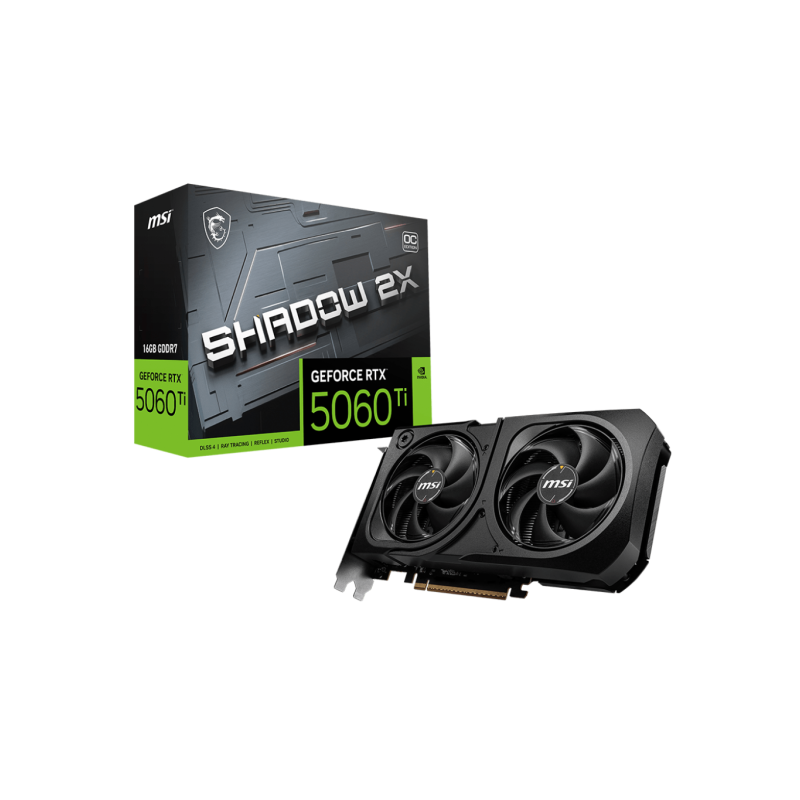 MSI GeForce RTX 5060 Ti 16Go GDDR7 SHADOW 2X PLUS