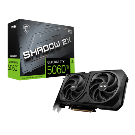 MSI GeForce RTX 5060 Ti 16Go GDDR7 SHADOW 2X PLUS