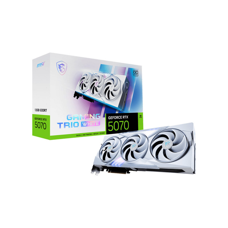 MSI GeForce RTX 5070 12Go GDDR7 GAMING TRIO OC Blanc