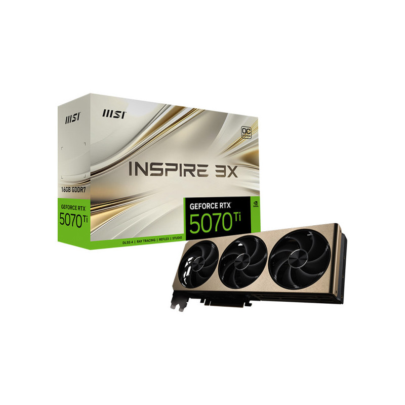 MSI GeForce RTX 5070 Ti 16Go GDDR7 INSPIRE 3X OC PLUS
