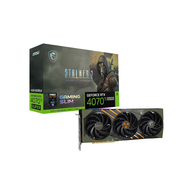 MSI GeForce RTX 4070 TI SUPER 16G GAMING SLIM Stalker 2 EDITION 16GB GDDR6X