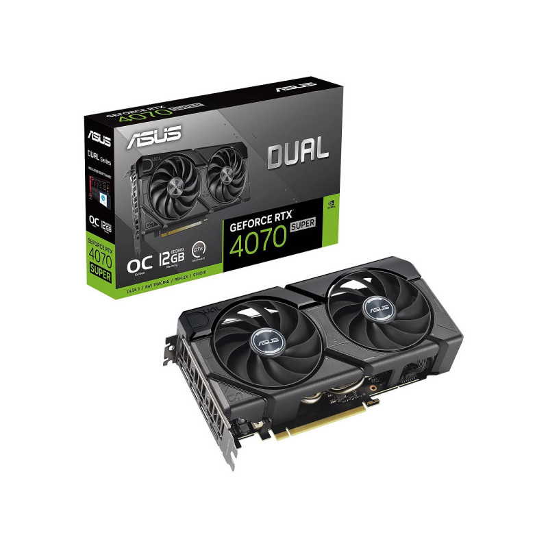ASUS GeForce RTX 4070 SUPER Dual EVO OC Edition 12GB GDDR6X ASUS GeForce RTX 4070 SUPER Dual EVO OC Edition 12GB GDDR6X