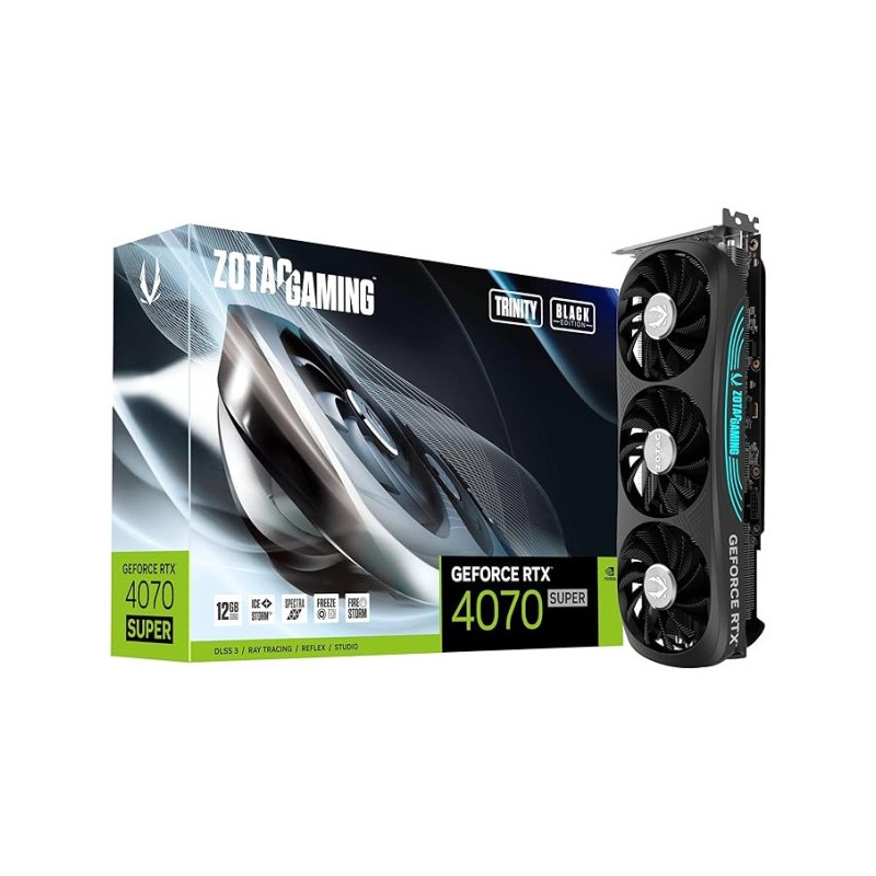 Zotac Gaming GeForce RTX 4070 SUPER Trinity Black Edition 12GB GDDR6X Zotac Gaming GeForce RTX 4070 SUPER Trinity Black Edition 12GB GDDR6X