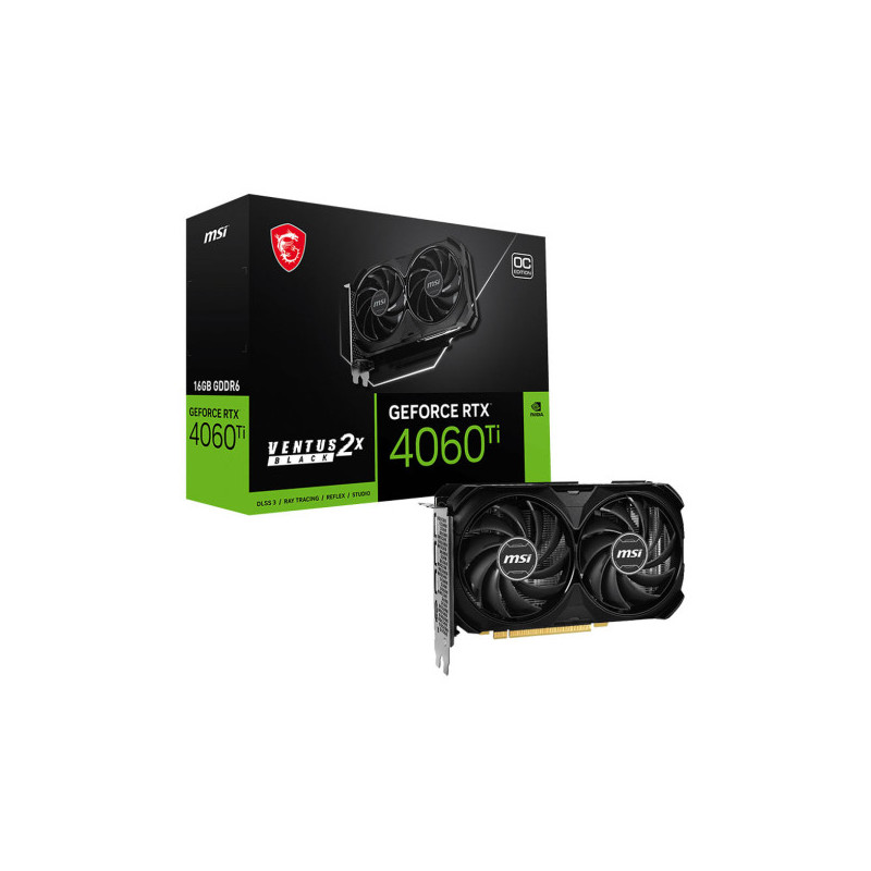 MSI GeForce RTX 4060 Ti VENTUS 2X OC BLACK 16GB GDDR6