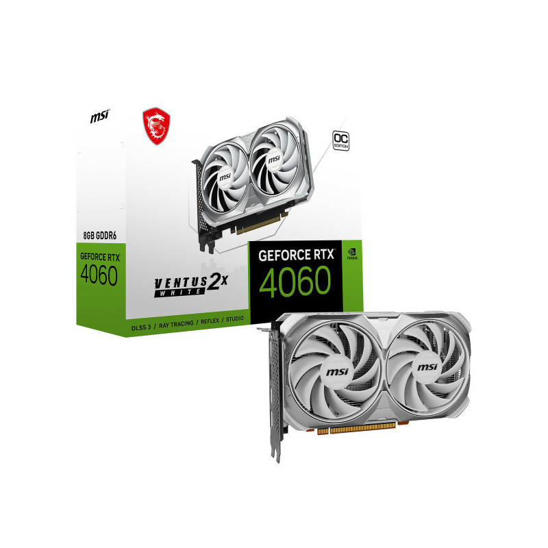 MSI GeForce RTX 4060 VENTUS 2X WHITE OC 8Go GDDR6