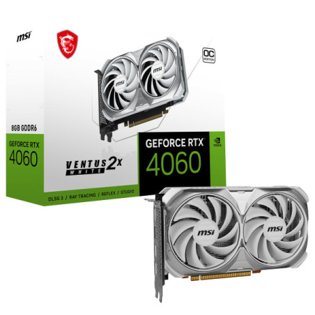 MSI GeForce RTX 4060 VENTUS 2X WHITE OC 8Go GDDR6