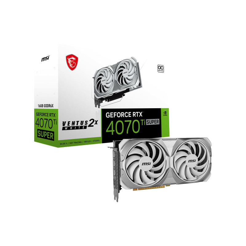 MSI GeForce RTX 4070 TI SUPER 16G VENTUS 2X WHITE OC