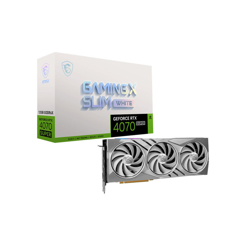 MSI GeForce RTX 4070 SUPER 12G GAMING X SLIM WHITE MSI GeForce RTX 4070 SUPER 12G GAMING X SLIM WHITE