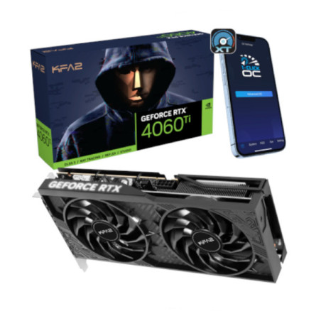 KFA2 GeForce RTX 4060 Ti 1-Click OC Black 8Go GDDR6