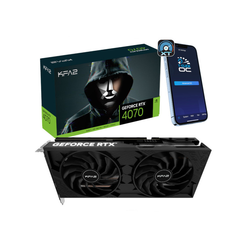 KFA2 GeForce RTX 4070 OC 2X Black 12GB GDDR6X