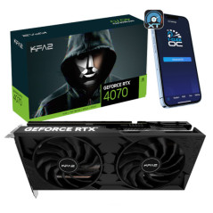KFA2 GeForce RTX 4070 OC 2X Black 12GB GDDR6X Cartes graphiques KFA...