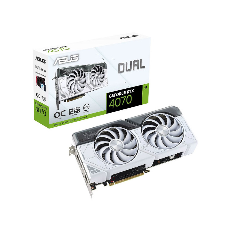 ASUS GeForce RTX 4070 Dual White OC Edition 12GB GDDR6X