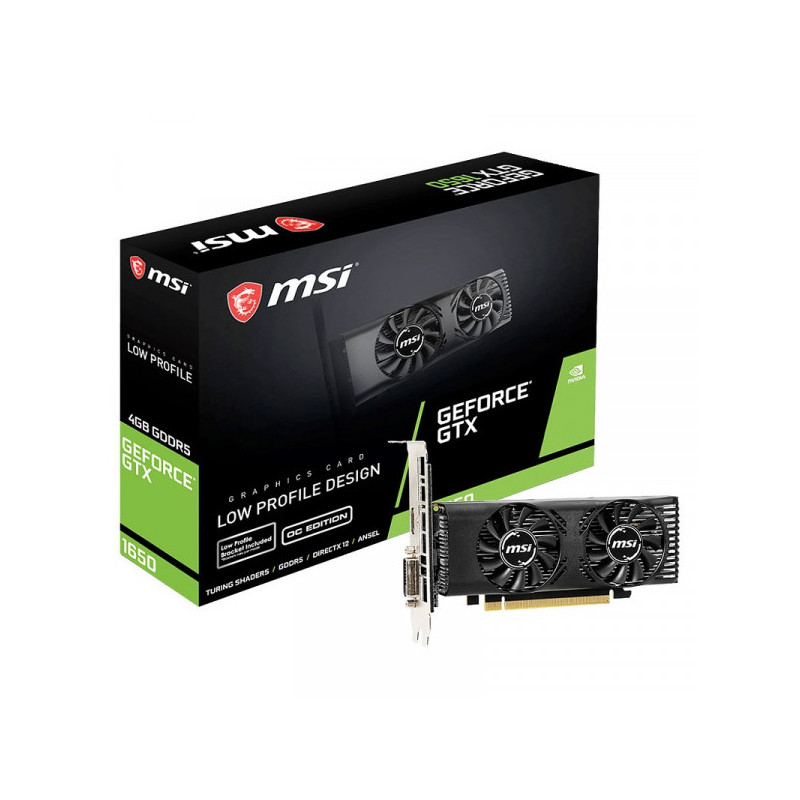 MSI GeForce GTX 1650 4GT Low Profile OC 4GB GDDR5