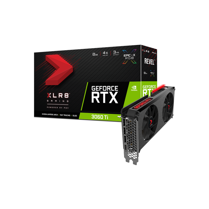 PNY GeForce RTX 3060 Ti XLR8 Gaming REVEL EPIC-X RGB 8Go GDDR6