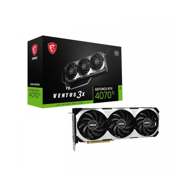 MSI GeForce RTX 4070 Ti VENTUS 3X E OC 12GB GDDR6X Cartes graphique...