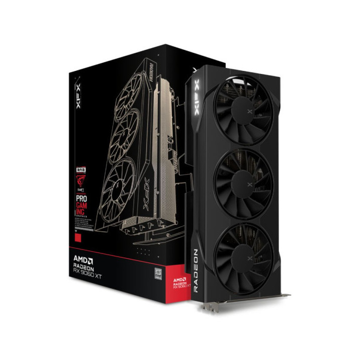 XFX AMD Radeon RX 9060 XT Swift OC Triple Fan Gaming Edition 16Go G...