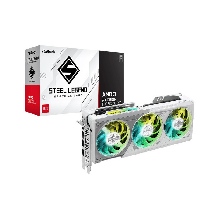 ASRock AMD Radeon RX 9070 XT Steel Legend 16GB AMD ASRock Maroc