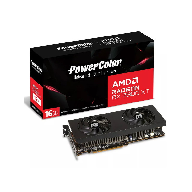 PowerColor AMD Radeon RX 7800 XT 16Go GDDR6 (SANS EMBALLAGE) PowerColor AMD Radeon RX 7800 XT 16Go GDDR6 (SANS EMBALLAGE)