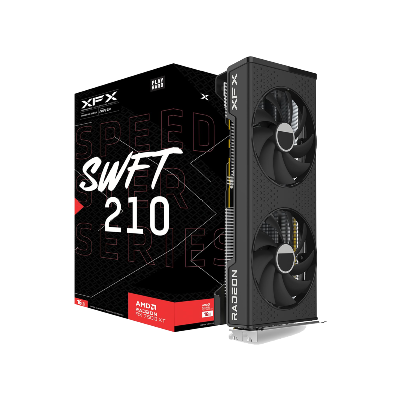 XFX AMD Radeon RX 7600 XT Speedster SWFT 210 16Go GDDR6 XFX AMD Radeon RX 7600 XT Speedster SWFT 210 16Go GDDR6