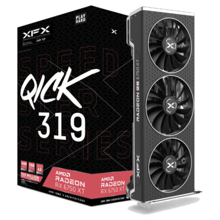 XFX AMD Radeon RX 6750 XT Speedster QICK 319 12Go GDDR6