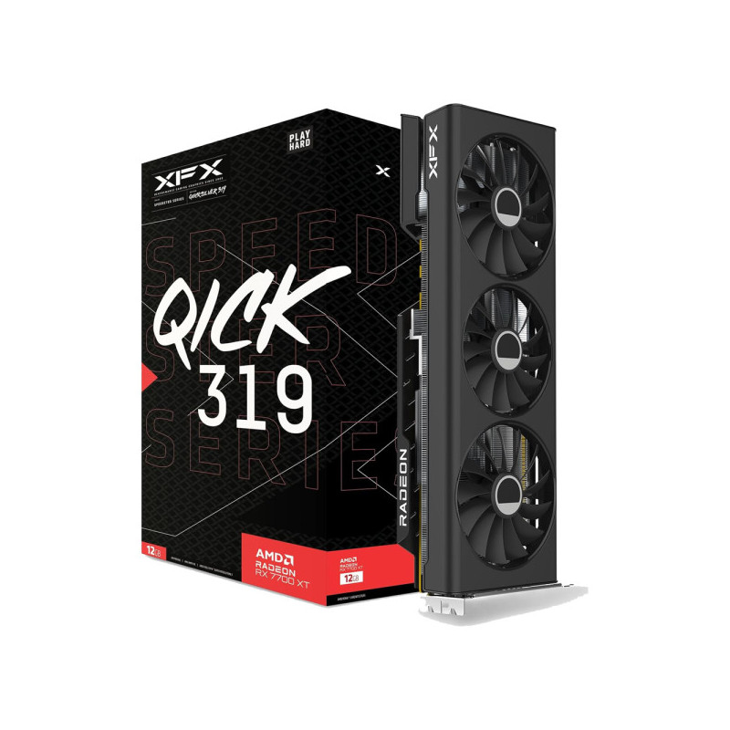 XFX Radeon RX 7700 XT Speedster QICK 319 Black Edition 12Go GDDR6